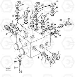 6413 Shift valve with fitting parts L150C S/N 2768-SWE, 60701-USA, Volvo Construction Equipment