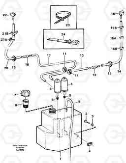 17027 Windscreen washer. L150C S/N 2768-SWE, 60701-USA, Volvo Construction Equipment