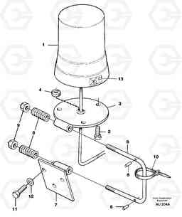 31782 Revolving warning light. L150C S/N 2768-SWE, 60701-USA, Volvo Construction Equipment