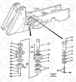 24277 Frame link L150C S/N 2768-SWE, 60701-USA, Volvo Construction Equipment
