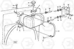 18733 Expansion tank with bracket L150C S/N 2768-SWE, 60701-USA, Volvo Construction Equipment