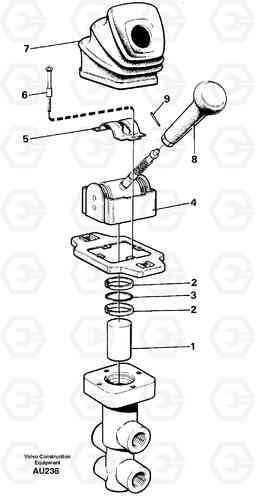17057 Parking brake valve L150C S/N 2768-SWE, 60701-USA, Volvo Construction Equipment