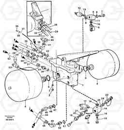 99003 Footbrake valve with connectors L150C S/N 2768-SWE, 60701-USA, Volvo Construction Equipment