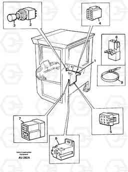 17034 Cable harness, boom suspension system. L150C S/N 2768-SWE, 60701-USA, Volvo Construction Equipment