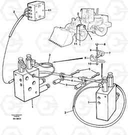 88407 Cable harness, boom suspension system, front. L150C S/N 2768-SWE, 60701-USA, Volvo Construction Equipment