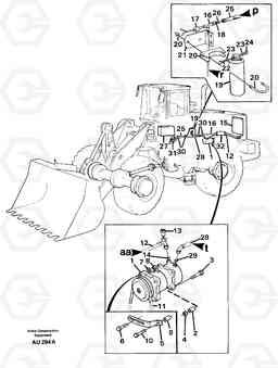 56685 Air compressor with fitting parts. L150C S/N 2768-SWE, 60701-USA, Volvo Construction Equipment