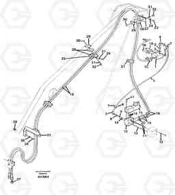 37377 Hydraulic system for attachment bracket. L150C S/N 2768-SWE, 60701-USA, Volvo Construction Equipment