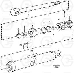 24431 Hydraulic cylinder. VOLVO L150C S/N 2768-SWE, 60701-USA, Volvo Construction Equipment
