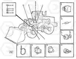 41430 Cable harness for attachment bracket. L150C S/N 2768-SWE, 60701-USA, Volvo Construction Equipment