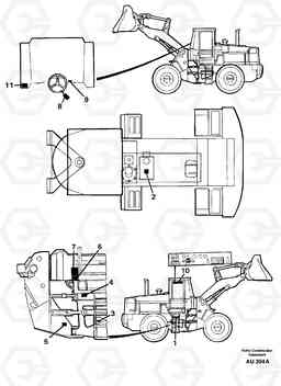 25508 Decals L150C S/N 2768-SWE, 60701-USA, Volvo Construction Equipment