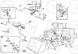 79196 Brake pipes, footbrake valve- front- and rear axle. L150C S/N 2768-SWE, 60701-USA, Volvo Construction Equipment