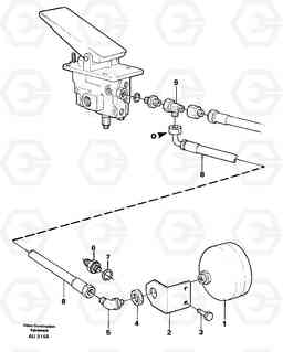 93461 Footbrake valve with clutches. L150C S/N 2768-SWE, 60701-USA, Volvo Construction Equipment