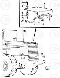 81702 Sign lamp. L150C S/N 2768-SWE, 60701-USA, Volvo Construction Equipment