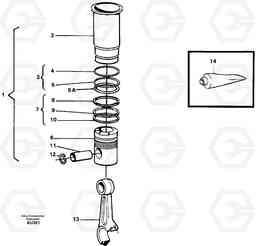 23561 Cylinder liner L150C S/N 2768-SWE, 60701-USA, Volvo Construction Equipment