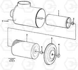 10144 Air filter. L150C S/N 2768-SWE, 60701-USA, Volvo Construction Equipment