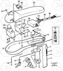 66867 Arm rest. L150C S/N 2768-SWE, 60701-USA, Volvo Construction Equipment