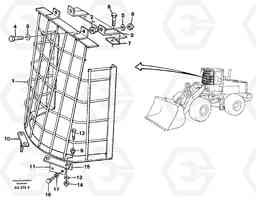 62681 Windshild guard for windshield. L150C S/N 2768-SWE, 60701-USA, Volvo Construction Equipment