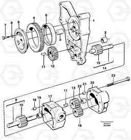 97999 Oil pump L150C S/N 2768-SWE, 60701-USA, Volvo Construction Equipment