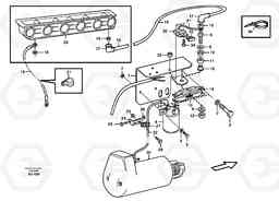 88979 Pre-heatert with fitting parts. L150C S/N 2768-SWE, 60701-USA, Volvo Construction Equipment