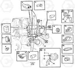 52815 Cable harnesses, rear L150C S/N 2768-SWE, 60701-USA, Volvo Construction Equipment