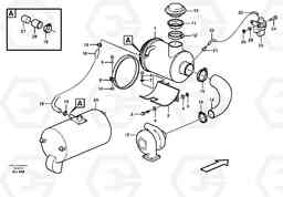 83417 Air filter with fitting parts L150C S/N 2768-SWE, 60701-USA, Volvo Construction Equipment