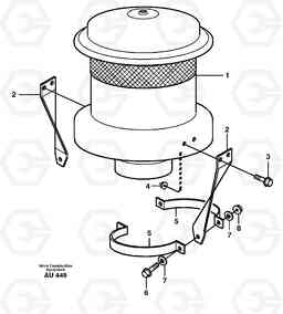 86072 Air filter. L150C S/N 2768-SWE, 60701-USA, Volvo Construction Equipment