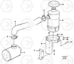 90739 Oil-bath precleaner. L150C S/N 2768-SWE, 60701-USA, Volvo Construction Equipment