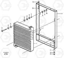 78050 Condenser with fitting parts. L150C S/N 2768-SWE, 60701-USA, Volvo Construction Equipment