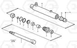 38669 Hydraulic cylinder. VOAC L150C S/N 2768-SWE, 60701-USA, Volvo Construction Equipment
