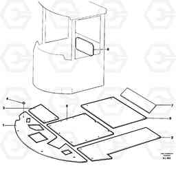 20574 Insulating plates. L150C S/N 2768-SWE, 60701-USA, Volvo Construction Equipment