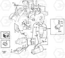 17050 Cable harness, secondary steering system. L150C S/N 2768-SWE, 60701-USA, Volvo Construction Equipment
