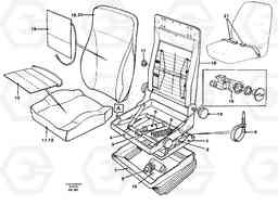 56684 Driver's seat. L150C S/N 2768-SWE, 60701-USA, Volvo Construction Equipment