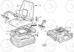 45201 Operator's seat. L150C S/N 2768-SWE, 60701-USA, Volvo Construction Equipment