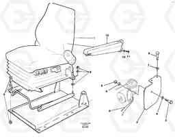 20575 Operator's seat, heated, air suspensioned. L150C S/N 2768-SWE, 60701-USA, Volvo Construction Equipment