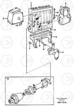 15615 Injection pump with drive. L180C S/N 2533-SWE, 60465-USA, Volvo Construction Equipment