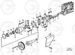 17743 Pump drive L180C S/N 2533-SWE, 60465-USA, Volvo Construction Equipment