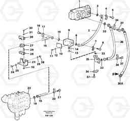 99389 Hydraulic system, feed line. L180C S/N 2533-SWE, 60465-USA, Volvo Construction Equipment
