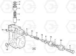 53909 Relief Valve. L180C S/N 2533-SWE, 60465-USA, Volvo Construction Equipment