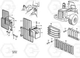 47433 Protection for lighting. L180C S/N 2533-SWE, 60465-USA, Volvo Construction Equipment