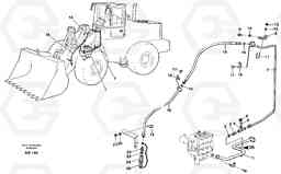 10207 Hydraulic system, 3:rd function, return line. L180C S/N 2533-SWE, 60465-USA, Volvo Construction Equipment