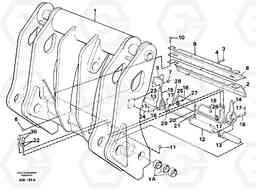 19772 Tool bar. L180C S/N 2533-SWE, 60465-USA, Volvo Construction Equipment