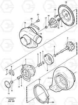 25115 Turbo charger L180C S/N 2533-SWE, 60465-USA, Volvo Construction Equipment