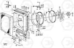 94416 Fan and fan shroud. L180C S/N 2533-SWE, 60465-USA, Volvo Construction Equipment