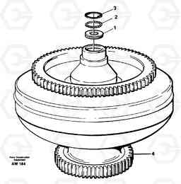 58797 Torque converter. L180C S/N 2533-SWE, 60465-USA, Volvo Construction Equipment