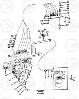 98428 Oil filter and testing block L180C S/N 2533-SWE, 60465-USA, Volvo Construction Equipment