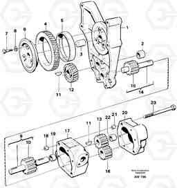 98970 Oil pump L180C S/N 2533-SWE, 60465-USA, Volvo Construction Equipment