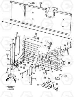 57779 Evaporator with fitting parts. L180C S/N 2533-SWE, 60465-USA, Volvo Construction Equipment