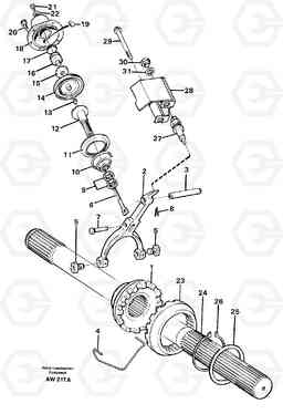 36497 Differential lock L180C S/N 2533-SWE, 60465-USA, Volvo Construction Equipment