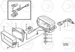 52836 Work lights, front. L180C S/N 2533-SWE, 60465-USA, Volvo Construction Equipment