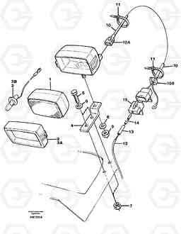 52837 Attachment light. L180C S/N 2533-SWE, 60465-USA, Volvo Construction Equipment